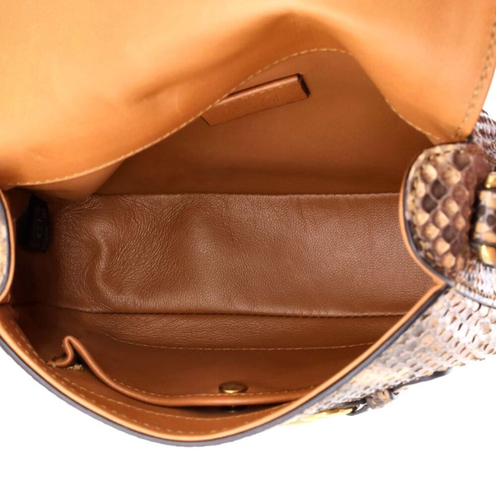 Gucci Lady Web Shoulder Bag Python Medium Brown - Picture 5 of 6